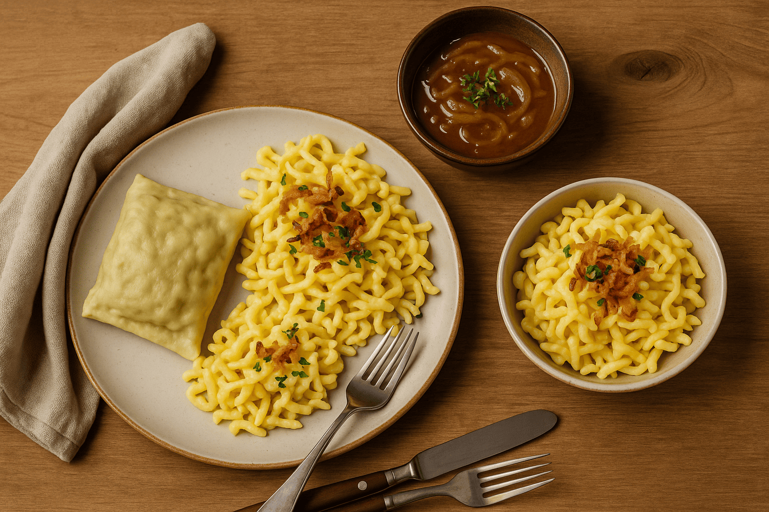 Käsespätzle Detailansicht